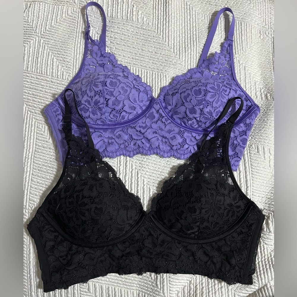 3 Maidenform Casual Comfort Wireless Lined Convertible Bralette Bra 34 B 3…